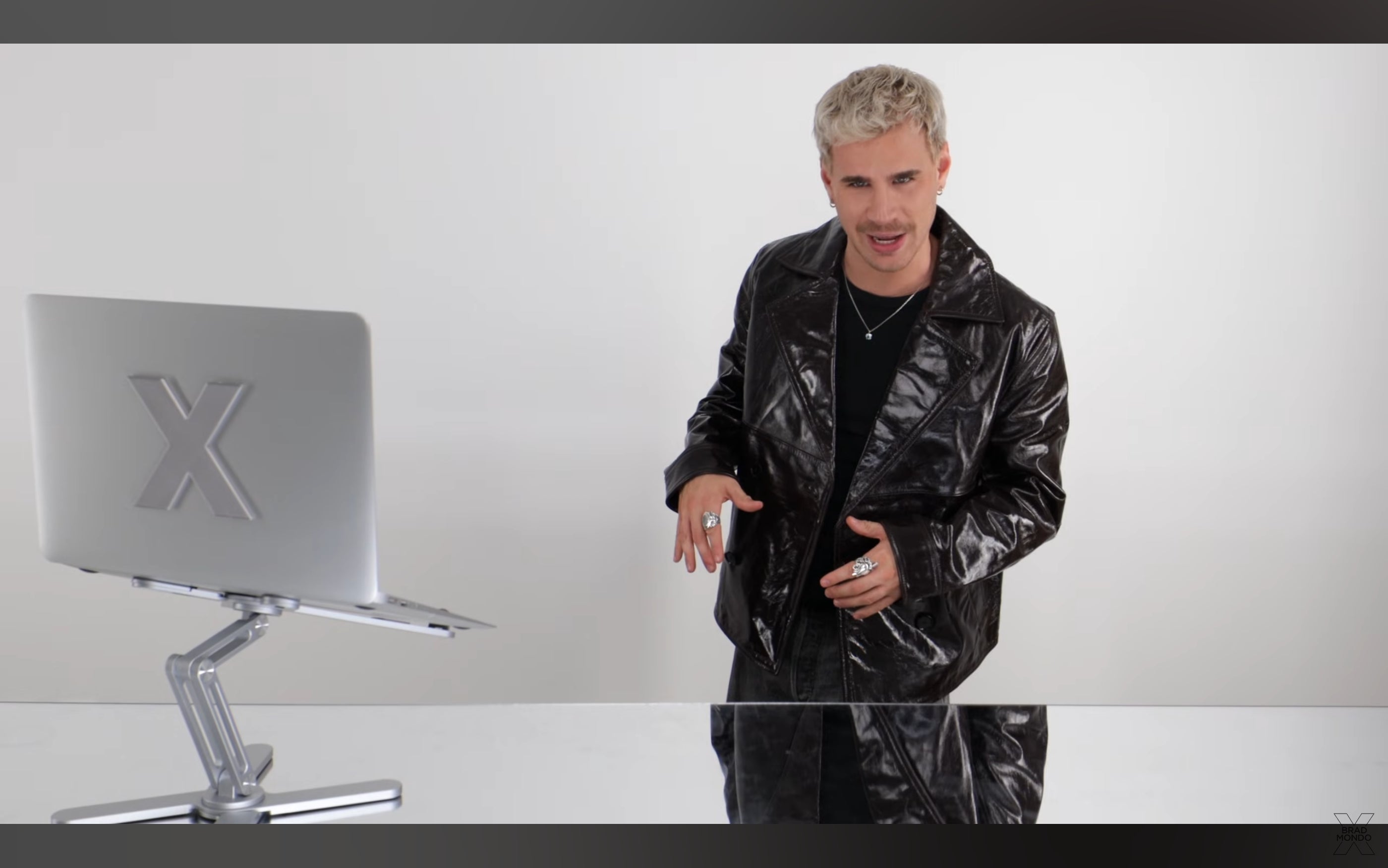 Custom Joey Frost Shiny Leather Jacket 1/2 Installments