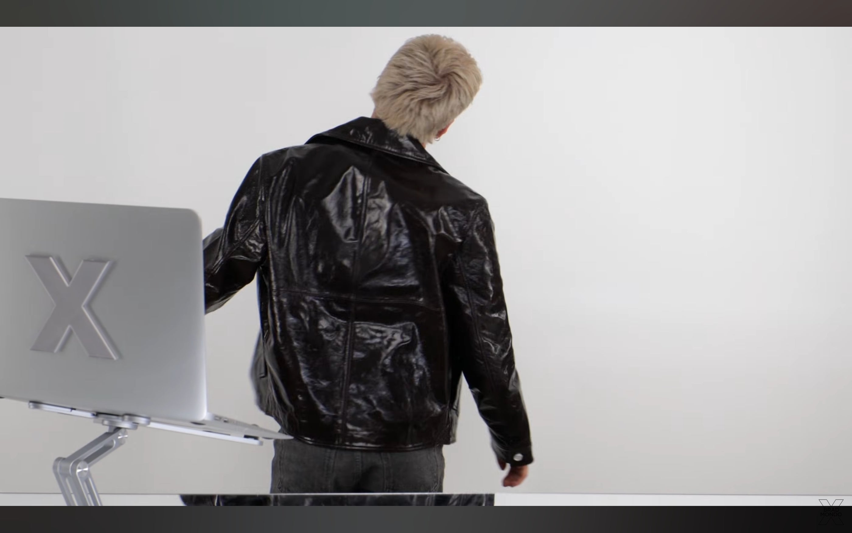 Custom Joey Frost Shiny Leather Jacket 1/2 Installments