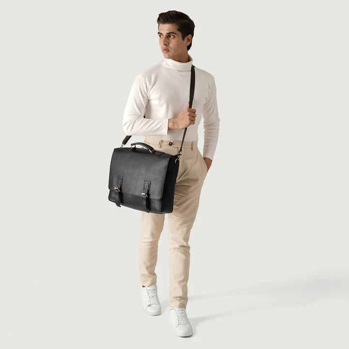 The Captain Brown Leather Briefcase