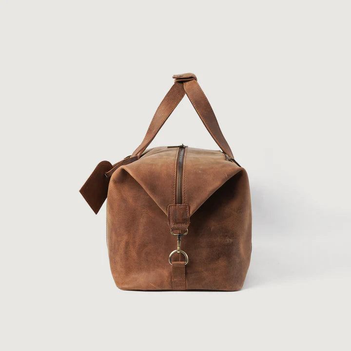 The Dale Vintage Tan Brown Leather Duffle Bag