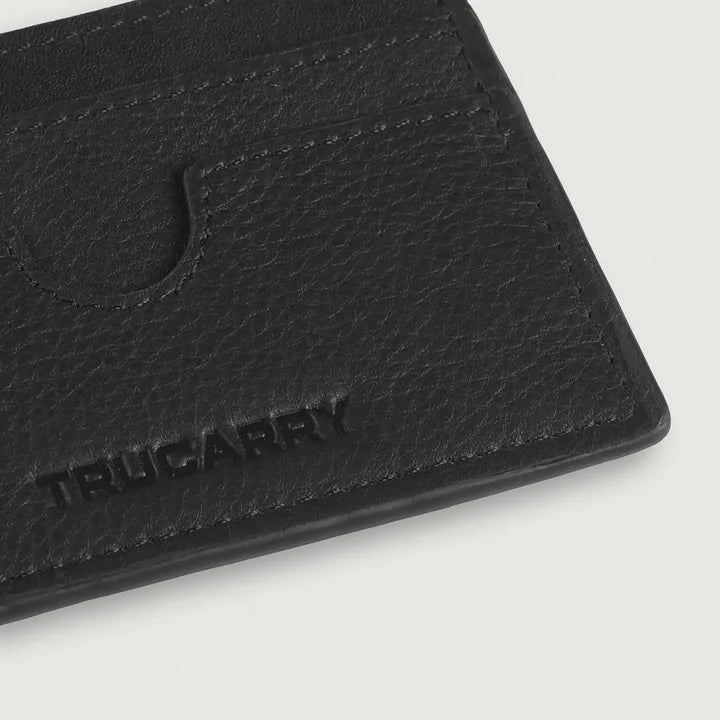 Karl Black Leather Card Holder