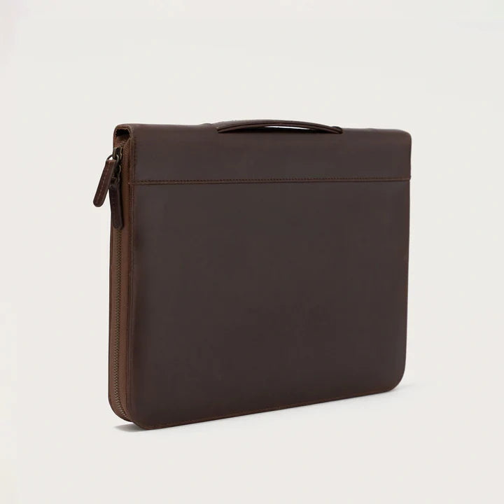 The Eclectic Vintage Brown Leather Folio Organizer
