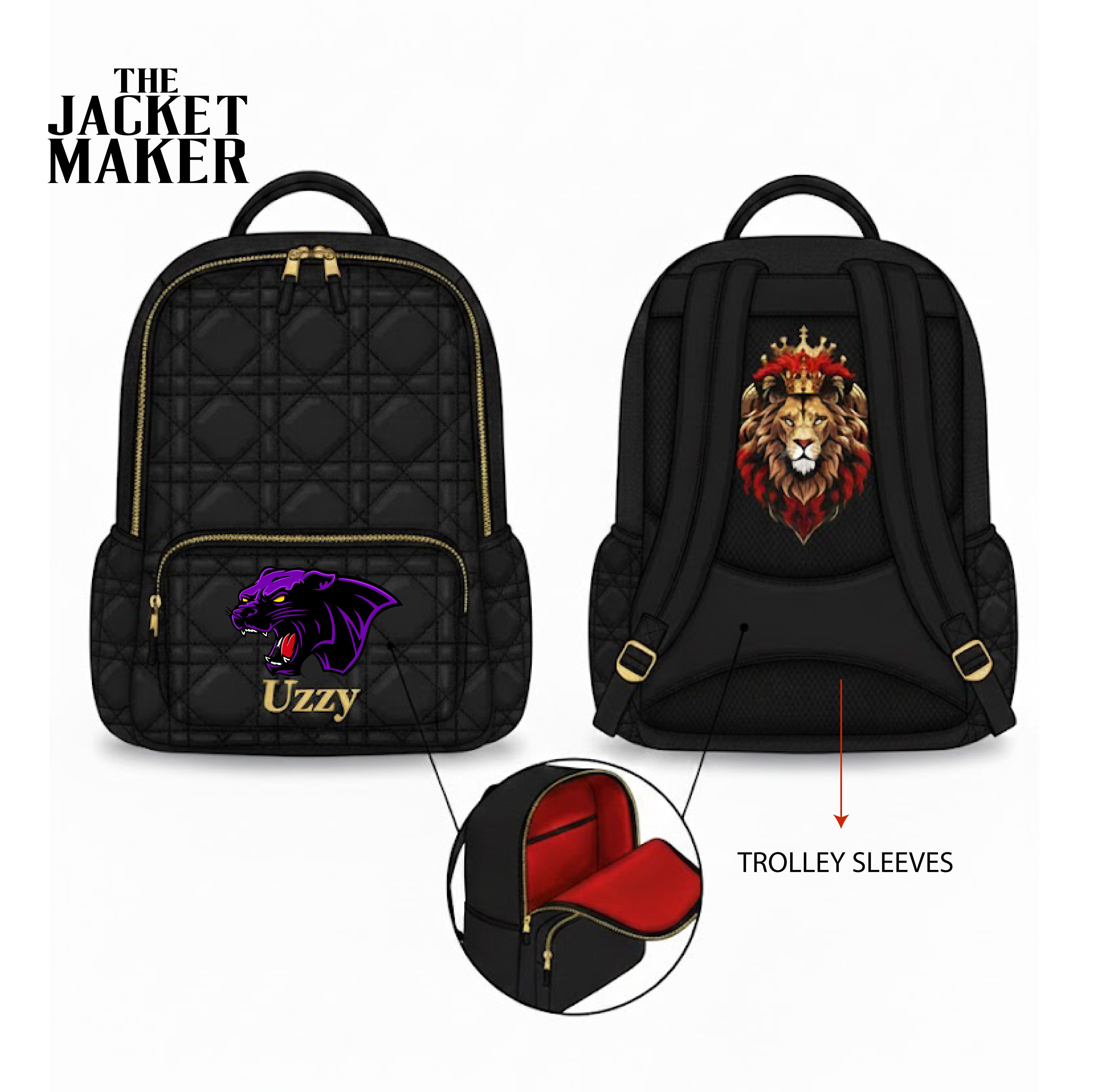 Custom Usman Syed Leather Backpack