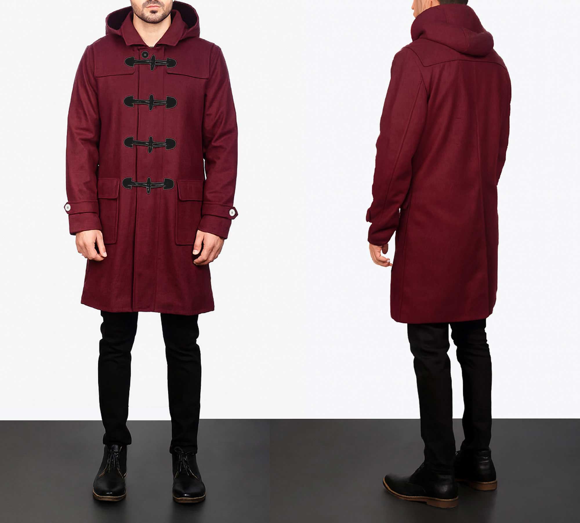 Custom Colin Skromme Poly Wool Fabric Coat
