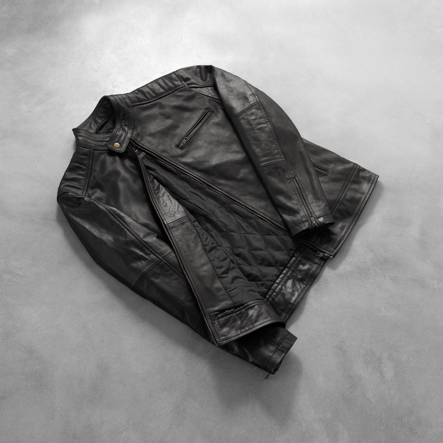 Dean Brown Leather Biker Jacket