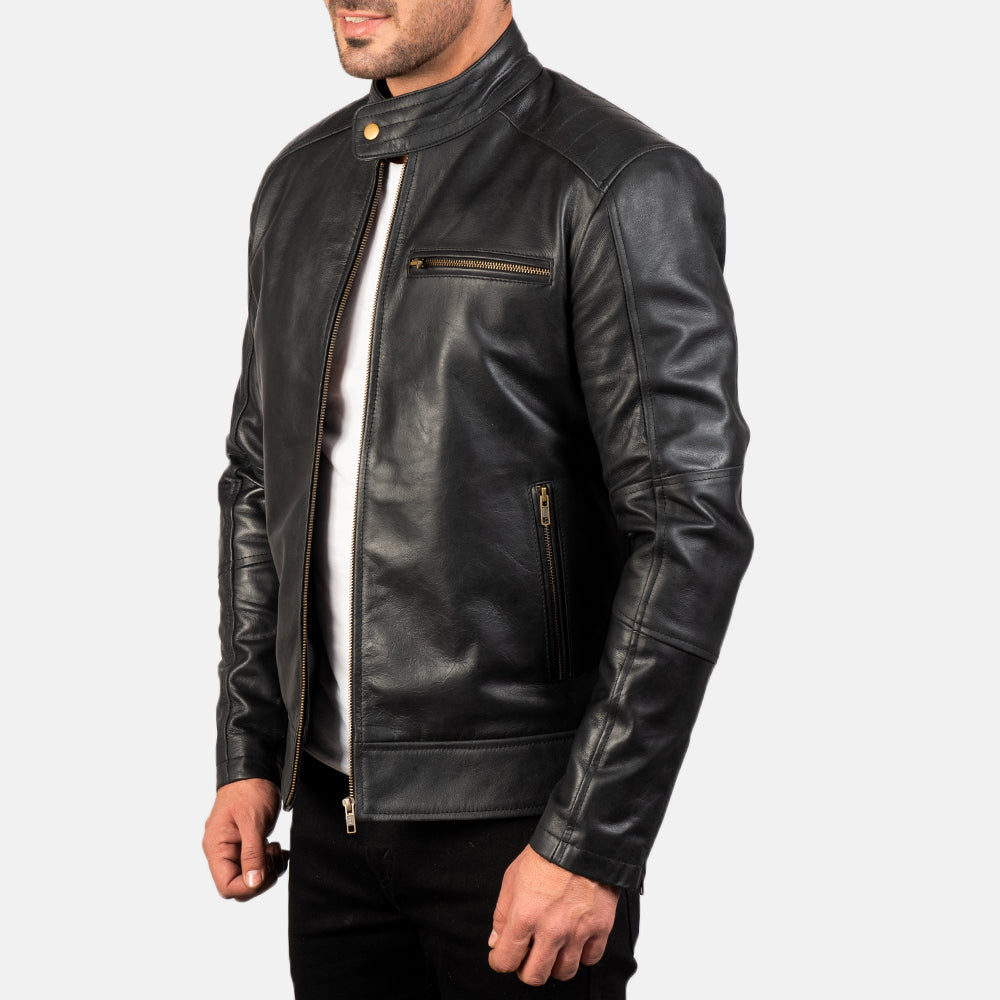 Dean Brown Leather Biker Jacket