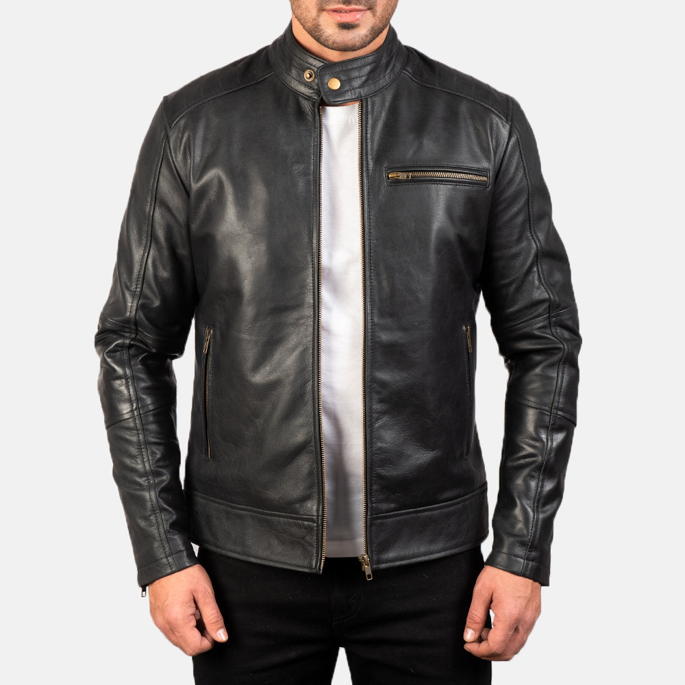 Dean Brown Leather Biker Jacket