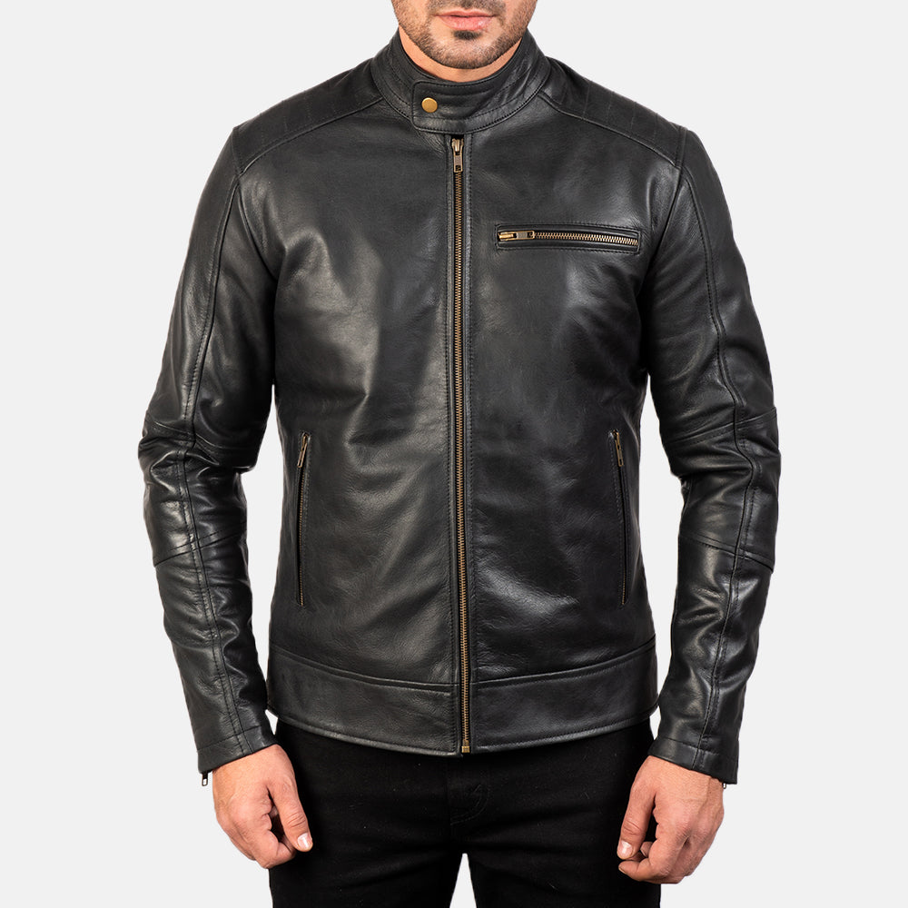 Dean Brown Leather Biker Jacket