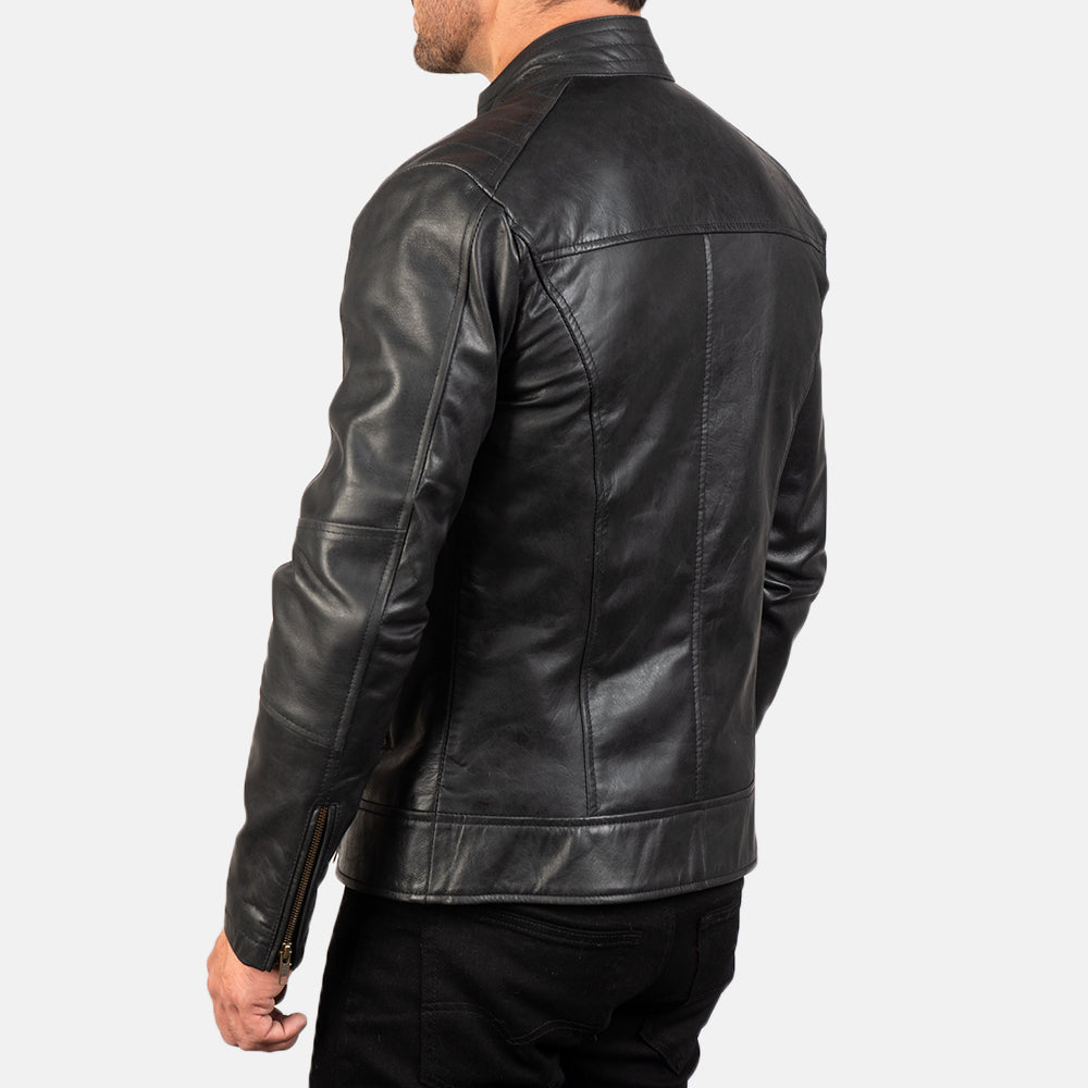 Dean Brown Leather Biker Jacket