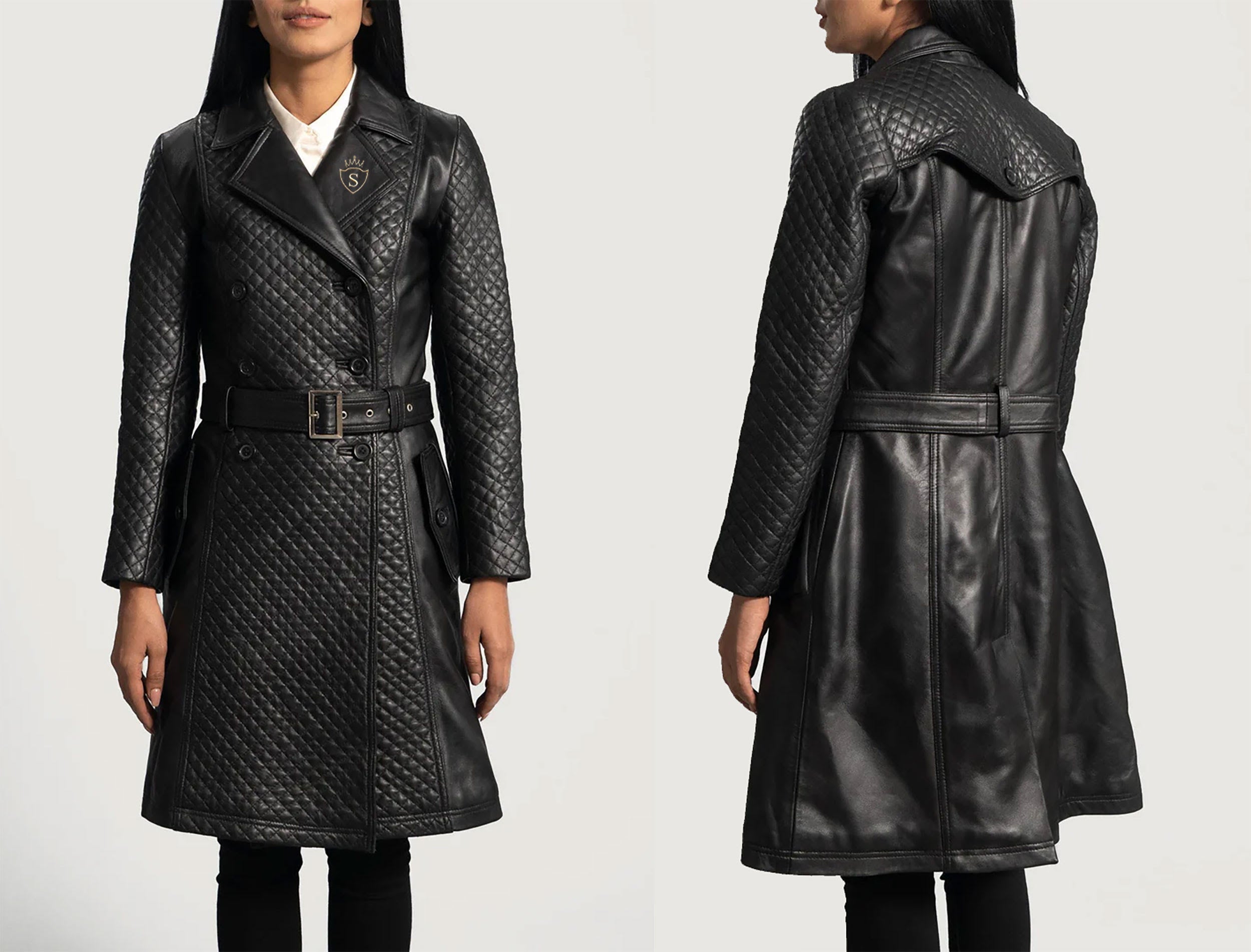 Custom Queen.S.Bob Influencer Leather Coat